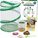 Insect Lore Butterfly Garden Kit with Live Caterpillars – Grow 10 Painted Lady Butterflies - STEM Learning Activity, Habitat with Journal, Stickers, Seeds & Figurines - As Seen on TV