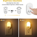 L LOHAS LED Night Lights Plug into Wall, [2 Pack] LED Dimmable Night Light with Light Sensors, 30/60LM Adjustable Brightness Nightlights, Soft White 3000K Automatic Night Light for Kid, Hallway