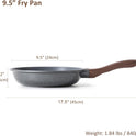 SENSARTE Nonstick Frying Pan Skillet, Swiss Granite Coating Omelette Pan, Healthy Stone Cookware Chef's Pan, PFOA Free (8/9.5/10/11/12.5 Inch) (9.5 Inch)