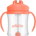 Dr. Brown's Milestones, Baby's First Straw Cup Sippy Cup with Straw, 6m+, 9oz/270ml, Coral, BPA Free