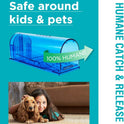 Humane Mouse Trap | Catch and Release Mouse Traps That Work | Mice Trap No Kill for mice/Rodent Pet Safe (Dog/Cat) Best Indoor/Outdoor Mousetrap Catcher Non Killer Small Capture Cage (Blue)