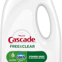 Cascade Free & Clear Dishwasher Detergent Liquid Gel, Dish Detergent, Dishwasher Soap, Lemon, 75oz