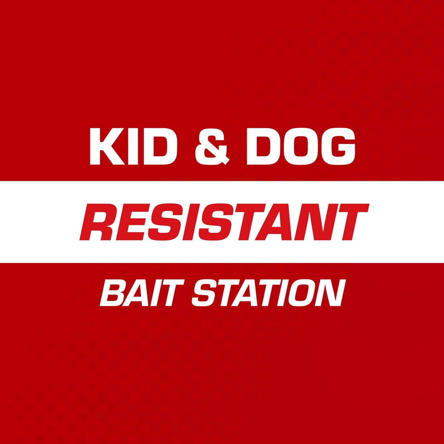 Tomcat Mouse Killer, Child and Dog Resistant Refillable Station — Weather-Resistant Indoor/Outdoor Bait Station with Clear Monitoring Lid, 1 Station and 16 Bait Blocks