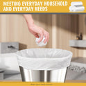 105 Count Small Trash Bags, 4 Gallon Garbage Can Liners - Unscented Wastebasket Trash Bags for Bathroom, Kitchen, Bedroom, Cleaning Supplies (15 Liter)
