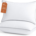 Sasttie Pillows Queen Size Set of 2, Bed Pillows for Side, Back, and Stomach Sleepers - Oeko-Tex Certified Down Alternative Plump Filling - Hotel Quality and Machine Washable, 2 Pack