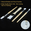 Paint Brushes Set of 24 Pieces Wooden Handles Brushes with Canvas Brush Case, Professional for Oil, Acrylic and Watercolor Painting