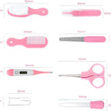 Baby Grooming Kit, Infant Safety Care Set with Hair Brush Comb Nail Clipper Nasal Aspirator,Baby Essentials Kit for Newborn Girls Boys (Pink Baby Grooming kit)