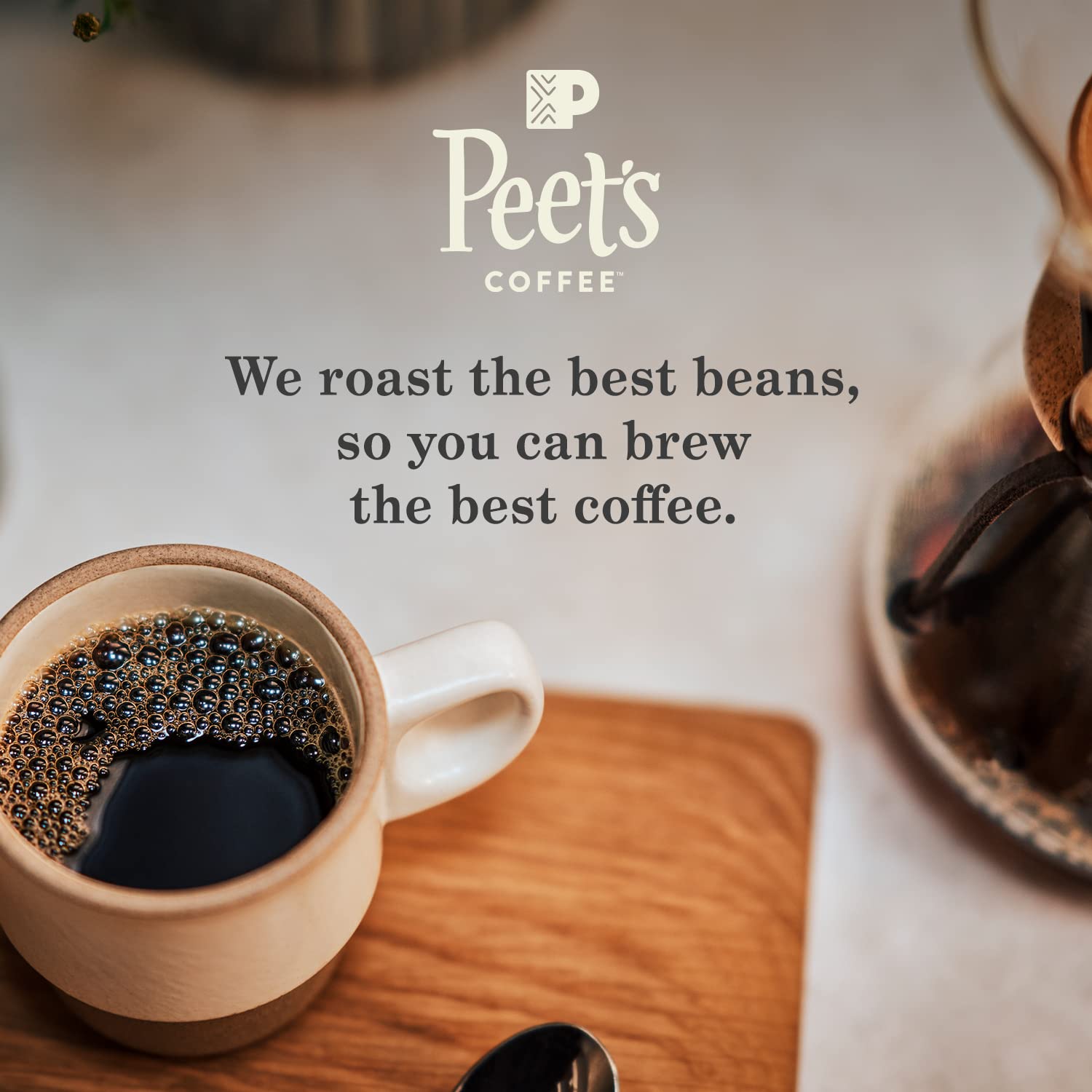Peet's Coffee, Dark Roast Decaf Single Serve Coffee Pods, 100% Arabica Coffee - Decaf House Blend 32 Count (1 Box of 32 Pods)