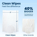 Clean Skin Club XL Premium Face Wipes, Extra Moist Makeup Removing Towelettes, Facial Cleansing Cloth, Fragrance Free, No Alcohol or Chemicals, (30 Ct, 1 Pack)