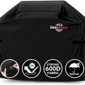 Heavy Duty BBQ Grill Cover for Outdoor Grill, 58 Inch – Waterproof, Weather Resistant, UV & Fade Resistant with Adjustable Straps – Gas Grill Cover for Weber, Genesis, Charbroil, etc. Black