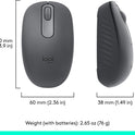 Logitech M196 Bluetooth Wireless Mouse, Compact and Portable Mouse for Laptops, Tablets and More, 12-Month Battery, Smooth Tracking, Compatible with PC and Mac, Windows and macOS - Graphite
