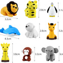 60Pcs Animal Erasers Desk Pets for Kids Animal Pencil Erasers Bulk Puzzle Eraser Toys Gifts for Classroom Prizes,Game Reward,Treasure Box,Easter Egg Fillers,Goodie Bag Stuffers,Party Favors