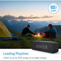 Anker Soundcore Upgraded Bluetooth Speaker with IPX5 Waterproof, Stereo Sound, 24H Playtime, Portable Wireless Speaker for iPhone, Samsung and More (Black)