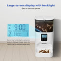Automatic Cat Feeder, 4L Cat Food Dispenser with 10s Voice Recorder, Pet Feeder up to 8 Meals per Day, Timed Dog Feeder with Dry Food Sealed Ring (White, 4L-Basic)