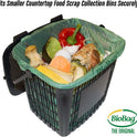 2.6 Gallon Compostable Food Scrap Bags by BioBag, 100 Count, BPI Certified, Meets ASTM D6400 Standards, Made in USA, Kitchen Counter Bin Liners