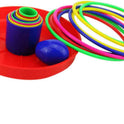 Ogrmar 18" Colorful Plastic Sport Ring Toss Game Set for Kids