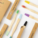 Kids Toothbrush Bamboo Toothbrushes 6 Pack - Organic Compostable Tooth Brush Wooden Baby Toddler Toothbrush, Eco-Friendly Natural Biodegradable Soft Bristle Toothbrush for Children