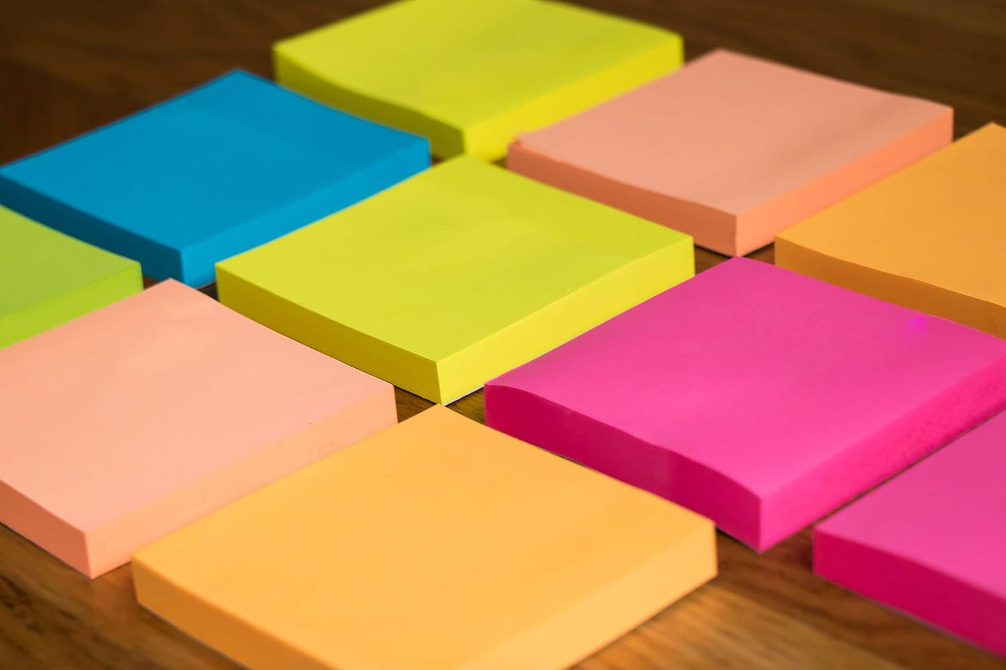 Sticky Notes 3x3 Inch, 6 Bright Color Sticky Pads, 100 Sheets Each, Super Sticky Notes with Strong Adhesive Office Supplies for Desk, School & Daily Planning