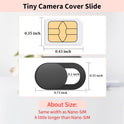 Webcam Cover (3 Pack), 0.03 inch Ultra Thin Laptop Camera Cover Slide for iPhone iPad MacBook Pro Computer iMac Cell Phone PC Accessories Camera Blocker Slider, Great for Privacy - Black