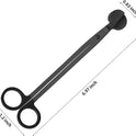 CHEFBEE Candle Wick Trimmer, Polished Stainless Steel Wick Clipper Cutter, Scissors, Reaches Deep Into Candles to Cut Spent Cord, Allow Cleaner Burn and Prevent Soot Buildup (Black)