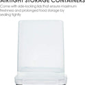 Vtopmart 4 PCS Large Food Storage Containers 5.2L / 175oz, 4 Pieces BPA Free Plastic Airtight Canisters for Flour, Sugar, Baking Supplies, Rice with Lids, 4 Measuring Cups and 24 Labels, Black