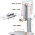 2 Pcs Cell Phone Stand, Adjustable Angle Height Phone Stand for Desk, Fully Foldable/Portable Phone Holder, Compatible for iPhone 16/15/14/13/12/Smartphones