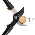 Fiskars 28" Loppers for Tree Trimming, Heavy Duty, Rust-Resistant Sharp Bypass Steel Blade Loppers, Branch Cutter up to 1.5" Diameter Cut Capacity, Shock-Absorbing Handle, Garden Tools