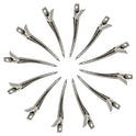 24 Packs Duck Bill Clips, Bantoye 3.5 Inches Rustproof Metal Alligator Curl Clips with Holes for Hair Styling, Hair Coloring, Silver