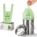 SUPERBIO 1.6 Gallon Handle Tie Compostable Food Scrap Bags For Counter Top Compost Bin, Small Compost Bags, 50 Count, 6 Liter, BPI & OK compost INDUSTRIAL Certified