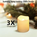 SHYMERY Flameless Votive Candles,Flameless Flickering Electric Fake Candle,24 Pack 200+Hour Battery Operated LED Tea Lights in Warm White for Wedding, Table, Halloween,Christmas Decorations 1.5"X1.7"