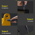 HOTO Electric Screwdriver Kit, Upgraded 1/4'' Hex 25 Bits, Magnetic Lid, Rechargeable Cordless Screwdriver, 3 Torque Settings, 1500mAh Battery, LED Light, Ideal for Assembling Furniture, Home