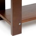 Solid Pine Wood Entryway Shoe Rack Bench, Espresso, 10.4" D x 27.56" W x 17.72" H