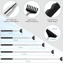 3 Pack Different Back Scratcher Metal Portable Telescoping with Rubber Handles, Extendable Back Massager Tool with Beautiful Box, Stocking Stuffers for Men Women Kids Adults (Black)