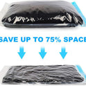 Compression Bags - Travel Essentials 12 Pack Space Saver No Vacuum or Pump Needed Storage Accessorie and Home Packing Organizers (transparent)