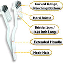 Crevice Cleaning Brush Set, Multi-Purpose Hard Bristle Brushes for Deep Cleaning Kitchen, Bathroom, Grout, Sink, Cup, Teapot, Bottle, Blender, Corners, Tight Spaces & More