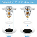 Bathroom Sink Stopper with Hair Catcher – Universal Pop-Up Drain Strainer for 1.1–1.5 inch US Standard Sink Drain Holes, Anti-Clog Basin Stopper, Silver
