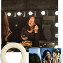 XINBAOHONG Selfie Ring Light Rechargeable Portable Clip-on Selfie Fill Light with 40 LED for Smart Phone Photography, Camera Video, Girl
