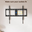 Mounting Dream TV Mount Fixed for Most 42-84 Inch Flat Screen TVs, TV Wall Mount Bracket up to VESA 600 x 400mm and 132 lbs - Fits 16"/18"/24" Studs - Low Profile and Space Saving MD2163-K