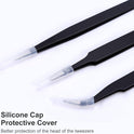 3PCS Precision Tweezers Set, Upgraded Anti-Static Stainless Steel of Tweezers, for Electronics, Soldering, Laboratory Work, Jewelry-Making, Model, Craft