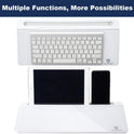 TSJ OFFICE Small Desktop Whiteboard -Glass Dry Erase Board Computer Keyboard Stand White Board Surface Pad with Drawer, Desk Organizers with Accessories for Office, Home, School Supplies