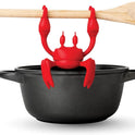OTOTO Red the Crab Silicone Utensil Rest - Kitchen Gifts, Silicone Spoon Rest for Stove Top - Heat-Resistant Kitchen and Grill Utensil Holder - Non-Slip Spoon Holder Stove Organizer, Steam Releaser