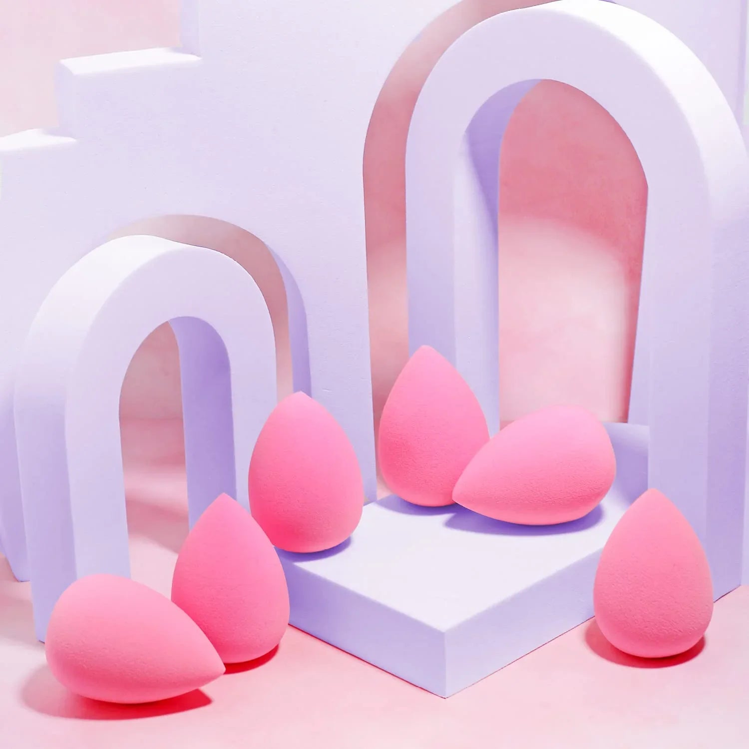 AOA Studio Latex-Free Makeup Sponge Set of 6, Super Soft for Powder, Cream & Liquid