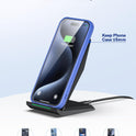 Fast Wireless Charger, NANAMI 15W Qi Certified Wireless Charging Stand Compatible iPhone 16/15/15 Pro/15 Plus/15 Pro Max/14/14 Pro/13/12, for Samsung Galaxy S25/S24/S23/S22/S21 and Qi-Enabled Phone