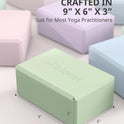 Trideer Yoga Blocks 2 Pack, Soft Non-Slip Foam Blocks with Beveled Edges for Alignment and Stretching in Yoga, Pilates, and Dance - Supportive, Lightweight, Odor Resistant, Latex-Free