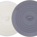 V-TOP Tub Stopper 2 Pack, 6 inches Large Silicone Drain Plug Hair Stopper Flat Suction Cover for Kitchen Gadgets Bathroom Accessories and Laundry