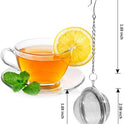 Fu Store 2pcs Stainless Steel Mesh Tea Ball 2.1 Inch Tea Strainers Teas Infuser Strainer Filters for Teas