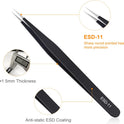 3PCS Precision Tweezers Set, Upgraded Anti-Static Stainless Steel of Tweezers, for Electronics, Soldering, Laboratory Work, Jewelry-Making, Model, Craft