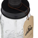Jarmazing Products Mason Jar Soap Dispenser - Black - 16 oz Ball Mason Jar Liquid Dispenser for Kitchen & Bathroom - Glass - Kitchen Soap Dispenser with Rust Proof Stainless Steel Pump & Lid