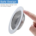 2 Pcs Sink Strainer for Most Kitchen Sink Drain Basket, Upgraded Double-Layer Safe Design Kitchen Sink Strainer (Outer Diameter 4.5 Inch)