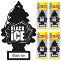 LITTLE TREES Car Air Freshener | Hanging Tree Provides Long Lasting Scent for Auto and Home | Black Ice, 24 Air Fresheners